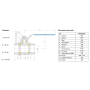 Кран шаровый муфтовый двусоставной с фиксатором нержавеющий (2PC), AISI304 DN40 (1_1/2"), (CF8),PN40