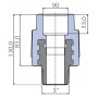 Переходник Ekoplastik 90x3 наружная резьба