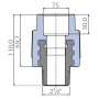 Переходник Ekoplastik 75x2 1/2 наружная резьба