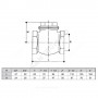 Клапан обратный латунь поворотный 52 Ду 15 Ру10 ВР 1/2
